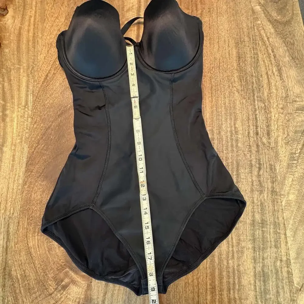 Spanx Boostie-Yay Bodysuit Womens Large Black Strapless Shapewear Convertible